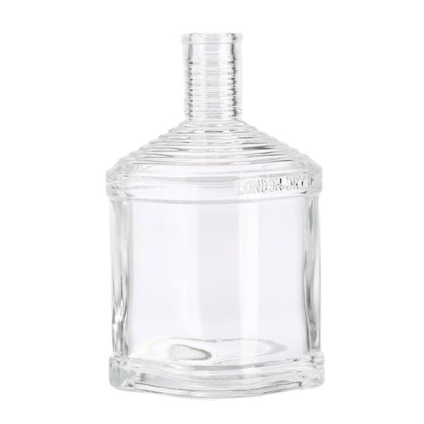 High Weight Square Clear Empty Glass Bottles for Liquor 250ml 500ml Extra Flint Embossed