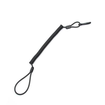Black Kevlar Pistol Retention Lanyard 4.0 / 5.0MM Diametre Fall Protection