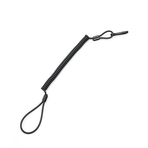 Black Kevlar Pistol Retention Lanyard 4.0 / 5.0MM Diametre Fall Protection