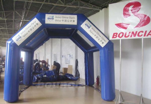 0.6mm PVC Tarpaulin Inflatable Golf Tent For Sport Games