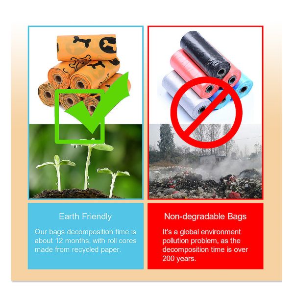 Customize Logo Pet Poop Clean Bags EPI Biodegradable Dog Cat Waste Garbage Bags 315 Count