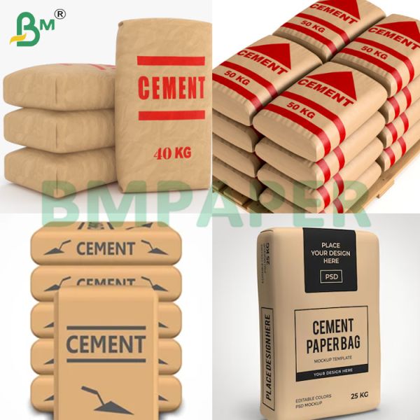 Rollos de papel para bolsas de cemento de alta resistencia de 90 g/m² para envasado de productos químicos