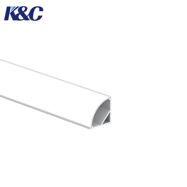 6063 T5 Aluminum Alloy LED Corner Aluminium Profile with 90-Degree Corner Installation and Sandblasting Oxidation