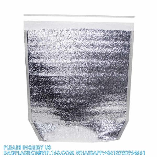Self Adhesive Seal Aluminum Foil Thermal Bag Hot Food Delivery Cooler Bag Heat Insulated Box Liner