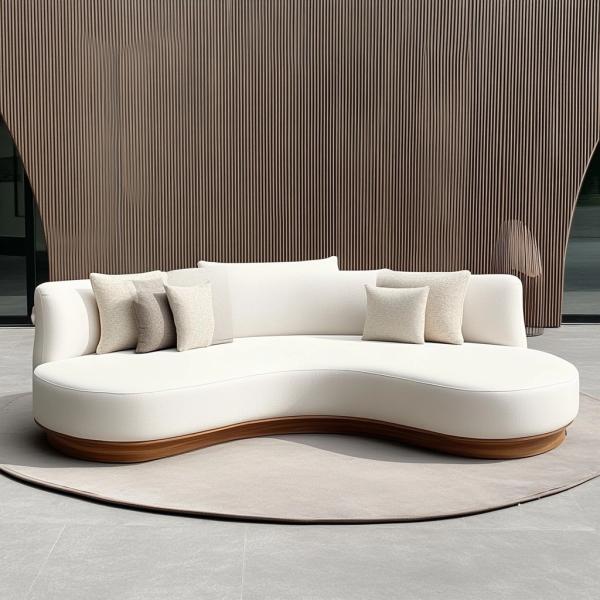 Italian Velvet Sofa Fabric Leisure Curved Couch Set Modern Unique Living Room Sofa For Modern Lounge