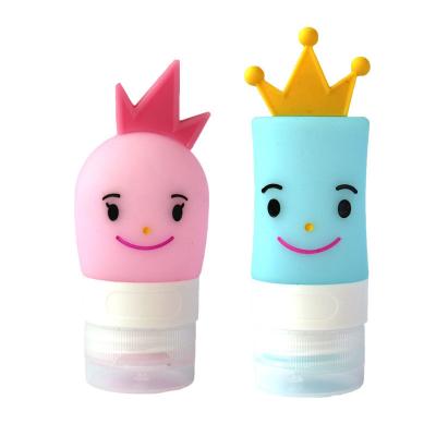 Garrafas vazias do curso do silicone dos desenhos animados 40ml do produto comestível