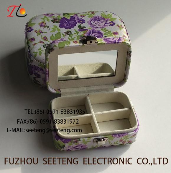 High end and elegant PU leather jewelry box for wholesale from manufacturer