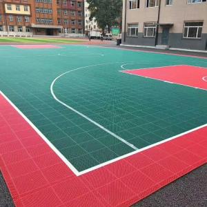 PP que bloqueiam telhas de assoalho exteriores do basquetebol com multi cor