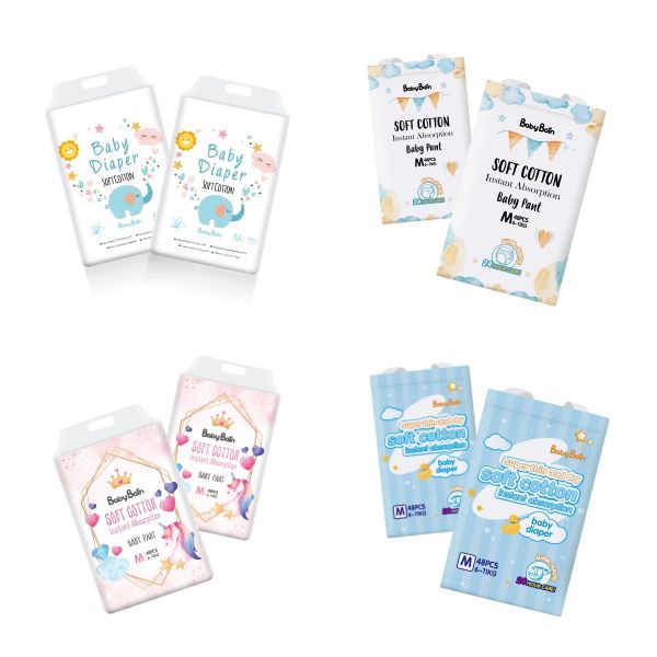 Eco Friendly Disposable Baby Diaper Japan SAP 450x320mm Non Woven Fabric