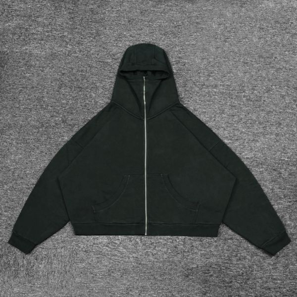 Collar Hooded No Liner Streetwear Heavyweight Distressed Vintage Hoodies For Men