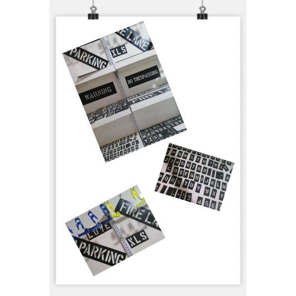 Восковка письма PVC движения пластиковая для черноты общественного места