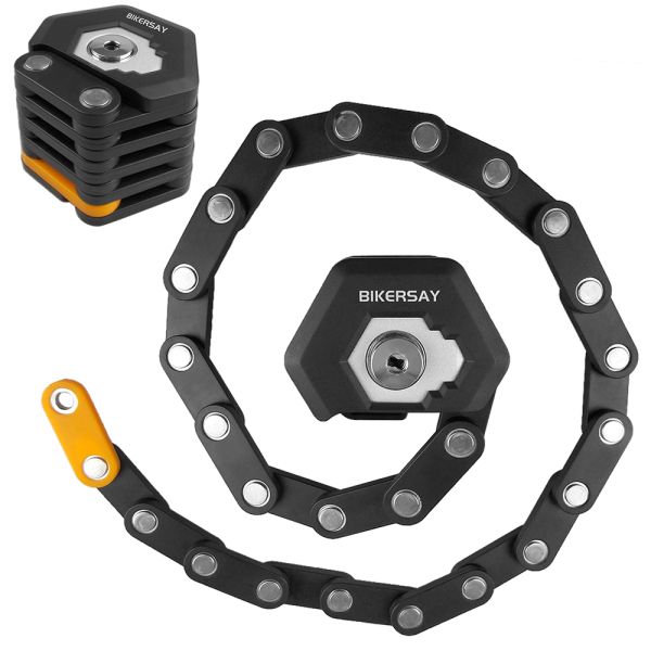 Mountain Bike Road Bicycle Foldable Lock Anti-theft 85cm with 3 Keys Zinc Alloy Alloy Steel