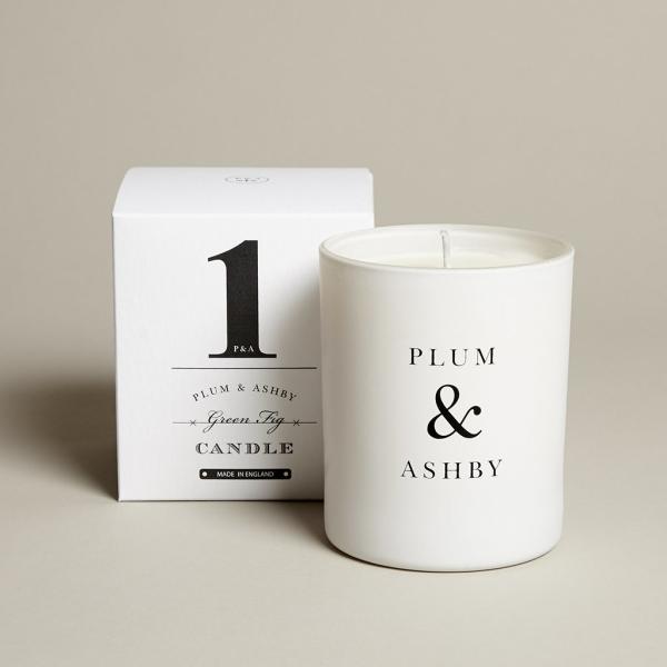 4pk 100% soy wax scented & printed white glass candle packed into gift box