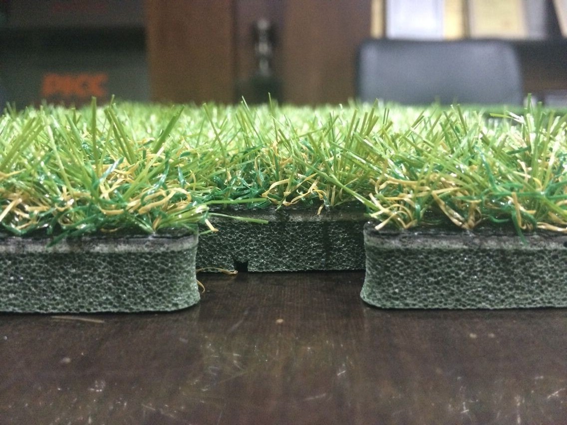 Easy to install Yellow , Blue Indoor Synthetic Grass Carpet High Density 16800 For Home