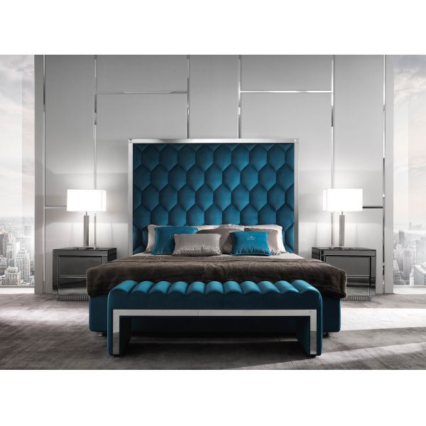 Темные прикроватные столики Брауна кожаные со стеклянной верхней гостиницой Vill