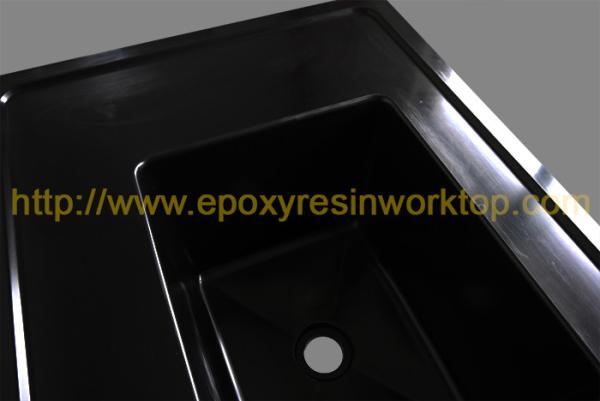 Heat resistance corner countertop undermount sink for hospital lab furniture