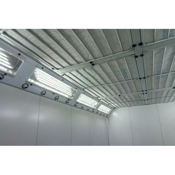 Anti Flame Spray Vehicle Paint Booth With 4kw 5.5KW Centrifugal Fan 3 fold doors