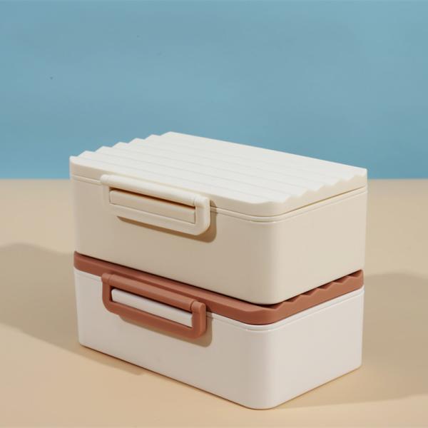 Square Thermal Plastic Lunch Boxes Bowl Set Heat Insulated