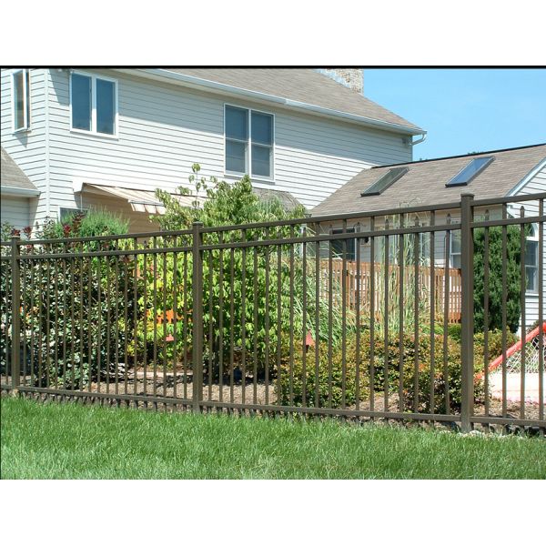 H7ft Residential Steel Fence Panels , Non Corrosive Steel Picket Fencing