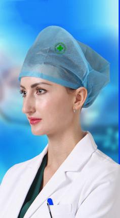 Disposable Surgical Cap Thickened In Non Woven Deep Blue 10 Pieces / Package