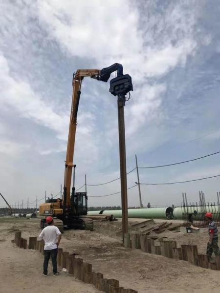 Wall Through Vibro Pile Hammer Excavator Mounted High Excitation  Force