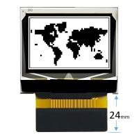 0.42 polegadas Pequena tela OLED 72x40 Conexão gráfica ZIF SPI e IIC Interface