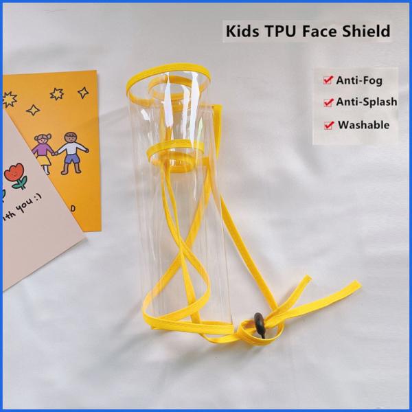 Kids Anti Spitting Clear Plastic Face Shield , Anti Splash Dust Face Shield