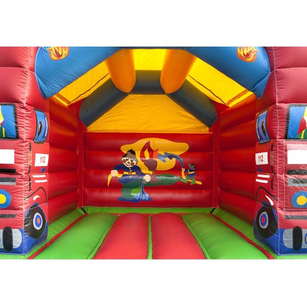Fire truck PVC commercial bounce house combo for events inflatable bouncy house