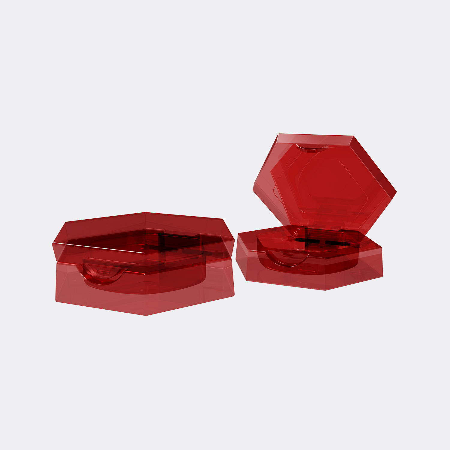 GC705 PETG компактный твердый порошкообразный корпус Красный цвет