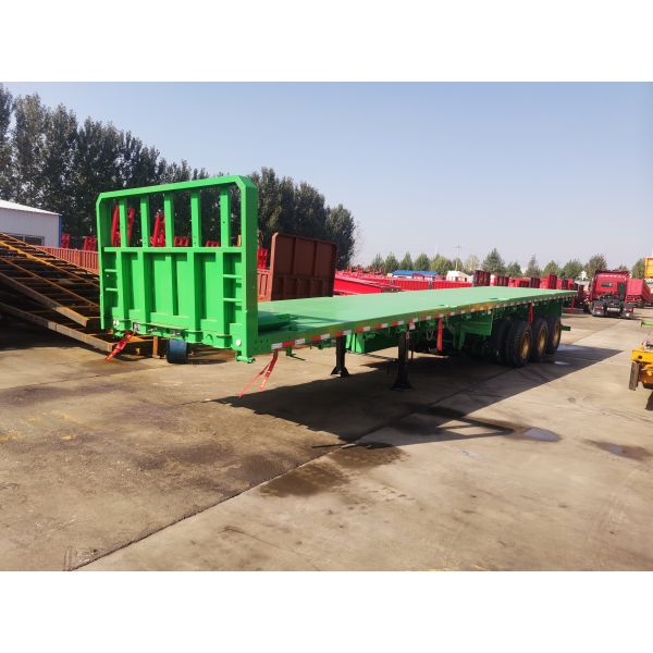 Steel Flatbed Semi Truck Trailers for Shipping 20ft 40ft 50ft 53ft in 15 Workdays