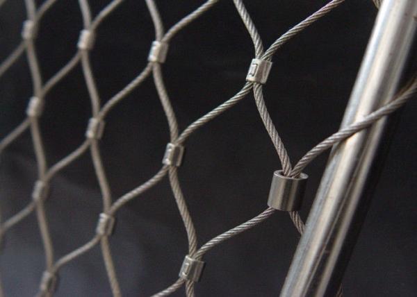 Construction 7*7 Balcony Protection Mesh Stainless Steel 316 Cable Mesh For Stairs Railing