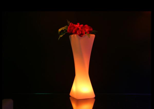 Plastic Wireless Glow In The Dark Flower Pots Elegant  Desigh For Nightclub