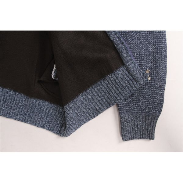 Stockpapa Male Casual zip up turtleneck sweater