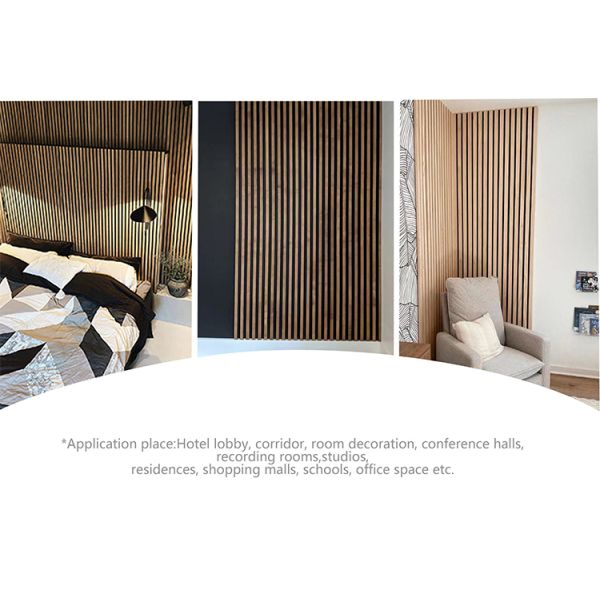 Меламин полиэстерная плитка деревянная фанера плитка для звукоизоляции акустическая деревянная плитка стена