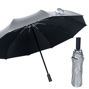 UV 50+ Protection Compact Umbrellas 123cm With Titanium Silver Coating