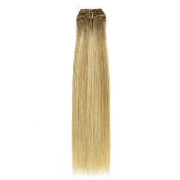100g/pc Human Remy Double Drawn Lace Clip in Hair Extension Brazilian Hair Clip