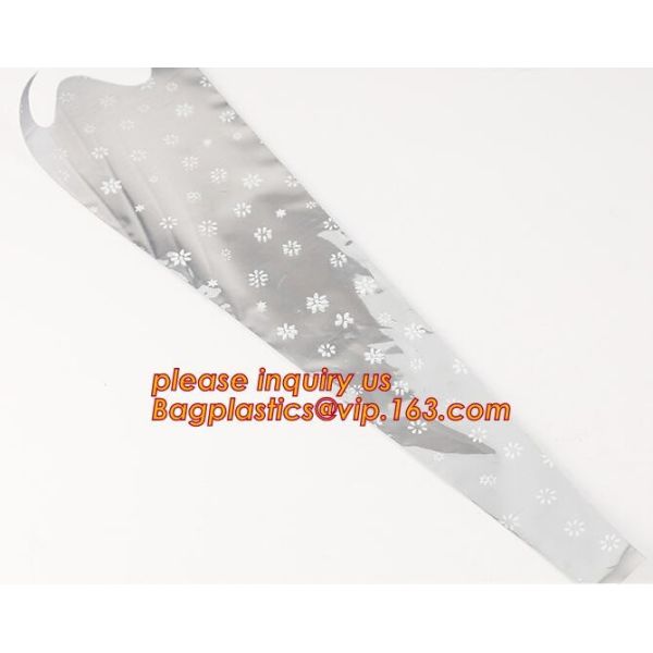 Home decoration professional supply flower bouquets sleeves,plastic flower bag flower sleeves for wrapping flowers PACK