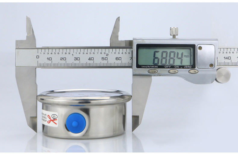 60mm Nominal Diameter Steel Manometer Glycerin Filled Pressure Gauge for Hydraulic -40-70C