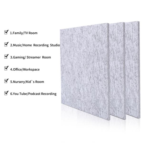 9mm 12mm Wall Ceiling Decorative Polyester Acoustic Panels PET Felt Soundproof