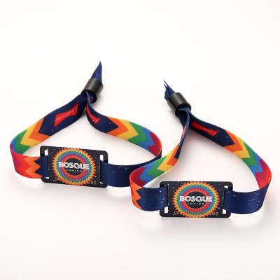RFID Smart Watch Disposable Bracelets Made In Woven wristband For Hotel and resort