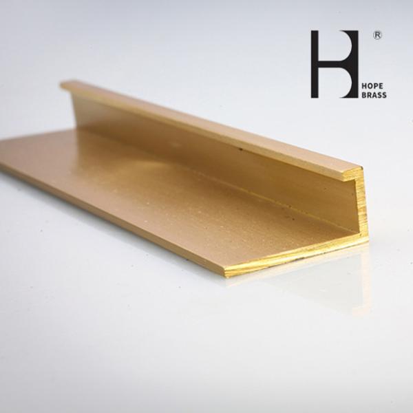 Decorative Trim Extruded Brass Profiles L Angle Profile For Wood Decoration