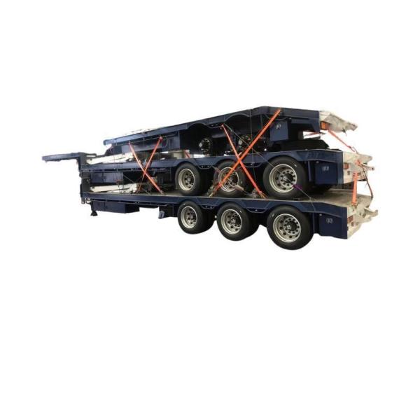 Low Bed Trailer Lowboy Truck Semi Trailer 3 Axles Lowbed Loader Trailers with Steel