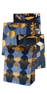 Holographic Foil Paper Gift Bags With Handles, Reusable Iridescent Gift Bags For Baby Shower, Birthday, Wedding