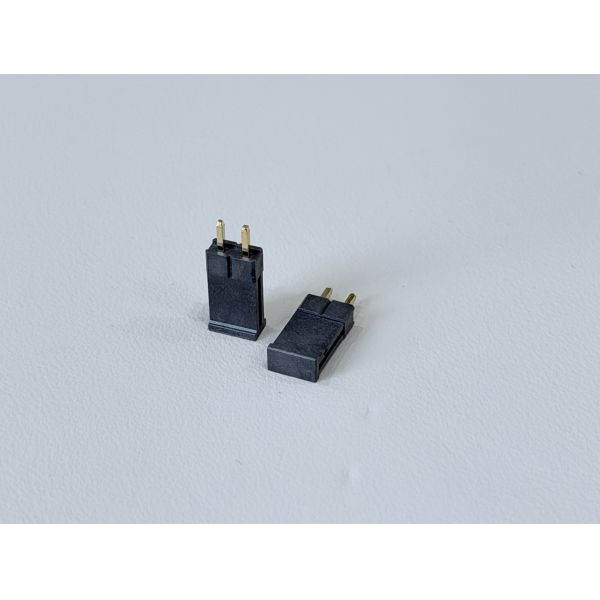 2.54mm Pitch Single-Row Pin Header Connector 1×2, Vertical Through-Hole PCB Electronic Signal Terminal Connector with Gold Flash