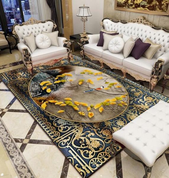 Polyester Fiber Living Room Floor Carpets Modern Simple Household Bedroom Sofa Carpets