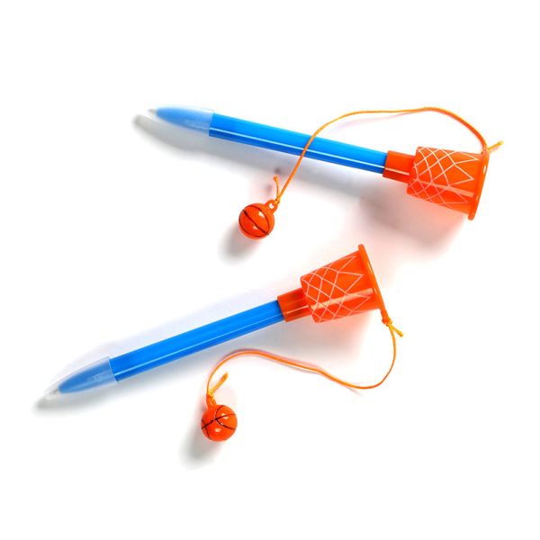 Office School Pen with Unique Customized Logo Basketball Shape Topper Stationery