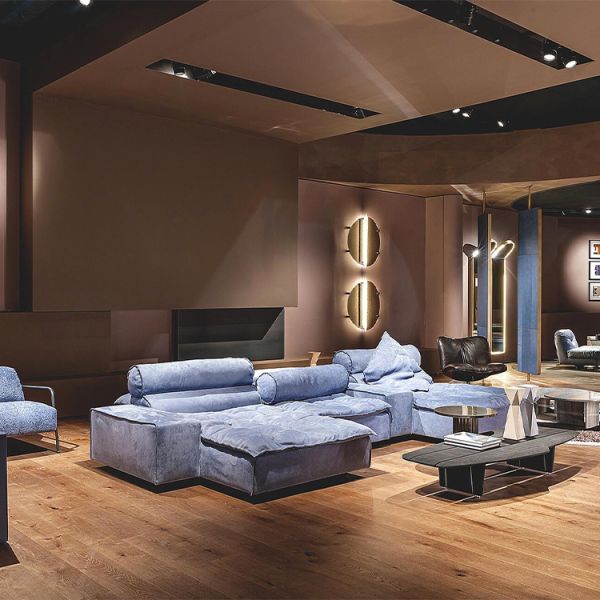 Italian Design Fabric Modular Sofas Set Luxury Living Room Sofas Combination Fabric Sofas Couch Set