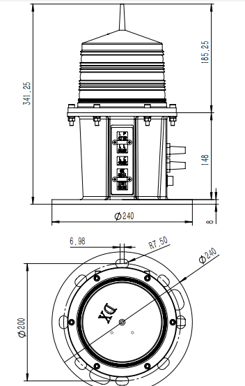 7NM Range Stand Alone Floating Marine Navigation Lantern LED For Buoy