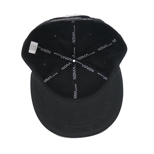 Custom Embroidery Logo Flat Brim Unstructured 6 Panel Cap Cotton Snapback Hats Unstructured Flat Brim Snapback Caps