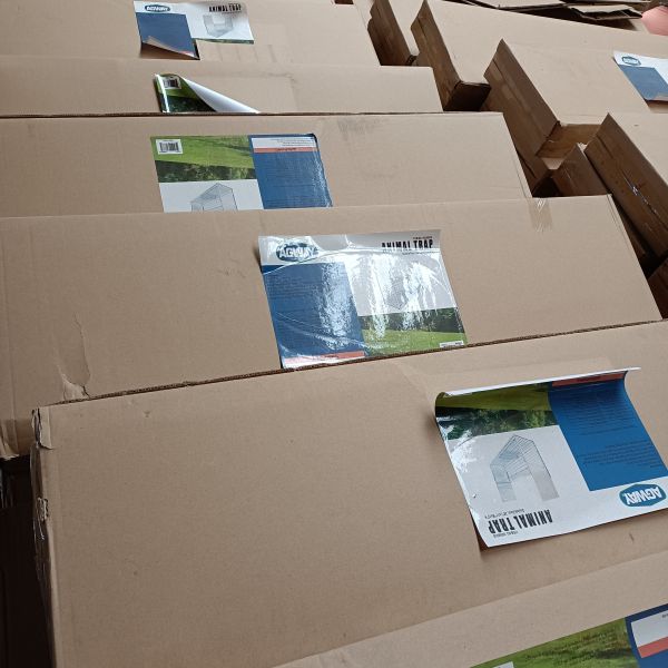 24x7x8'' Collapsible Live Animal Trap Cage 1x1 Inch Wire Mesh Galvanized